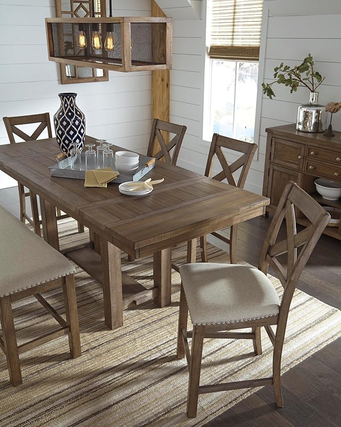 Signature Design by Ashley Moriville Rustic Farmhouse 36" Counter Height Dining - Image 13