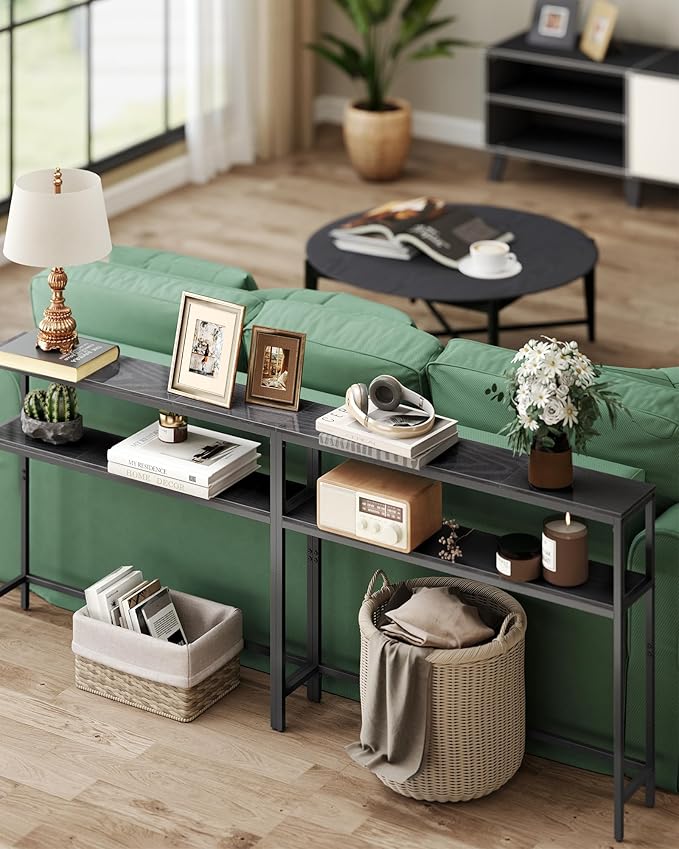 VASAGLE Console Table, 2-Tier Narrow Sofa Table - Image 6