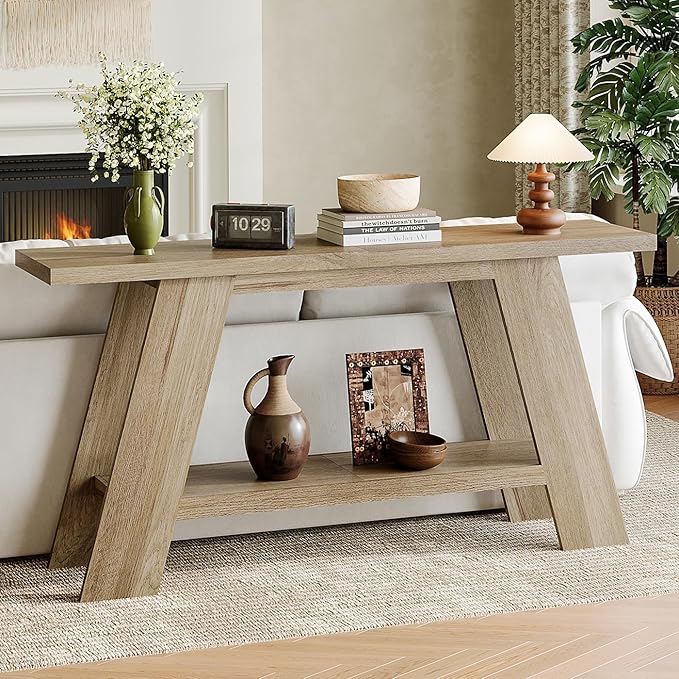 Treocho 63 Inch Long Farmhouse Console Tables - Image 3