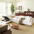 127.6 Inch 5-Seat Modular Convertible Sectional Sofa by Unknown