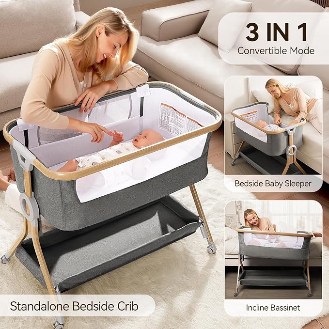 Larex Baby Bassinet Bedside Sleeper - Image 2