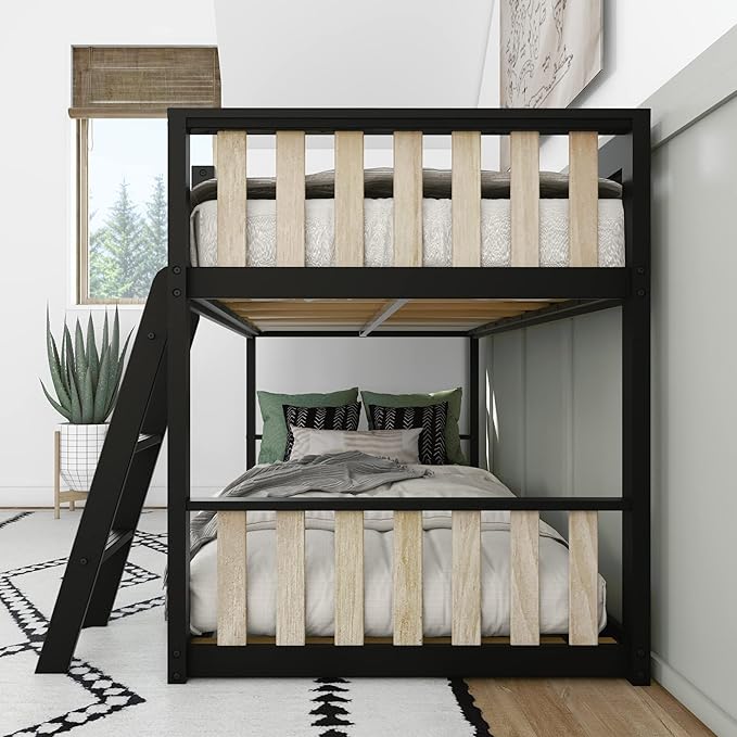 Max & Lily Low Bunk Bed, Scandinavian Modern Bunk Bed, Solid Wood - Image 2