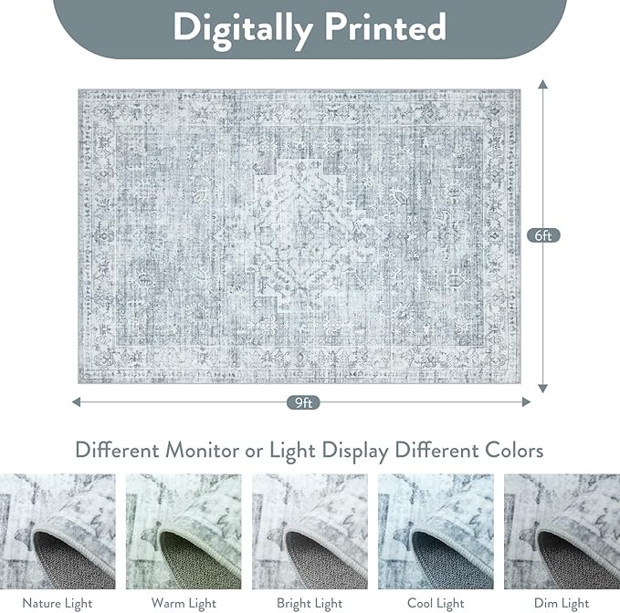 LIVEBOX Washable Area Rug 6x9 Rugs - Image 2