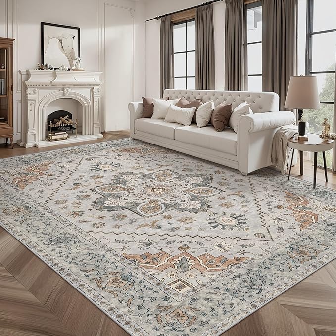 Tangsoo 8x10 Area Rug for Living Room, Washable Vintage Rugs Indoor Non Slip - Image 7