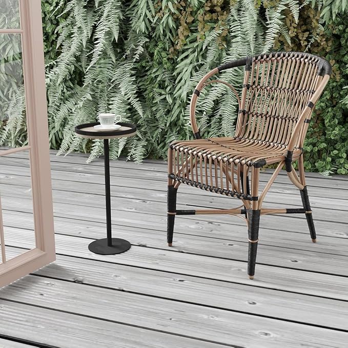 Round Drink Table, Small Pedestal Table, Small Round Side Table - Image 8