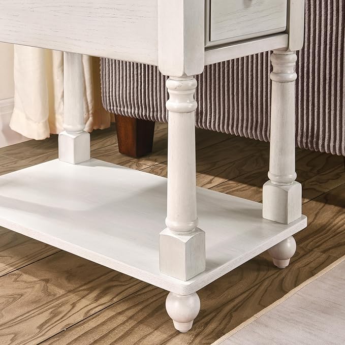 LEEMTORIG Set of 2 Solid Wood End Table Narrow Side Table - Image 6