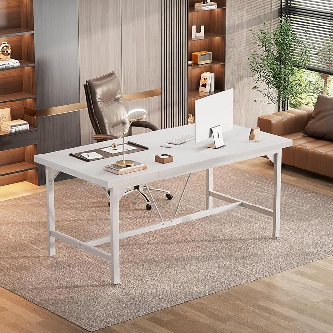 Unikito 63 Inch Computer Desk, Sturdy Large Office Desk, Premium 2 Person Long - Image 5