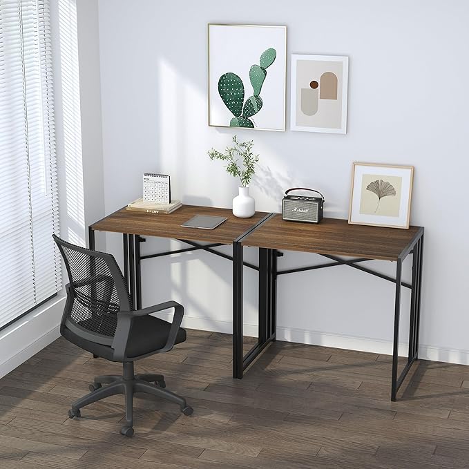 Folding Computer Desk 32 inch Writing Gaming Computer Camping Table, No - Image 6