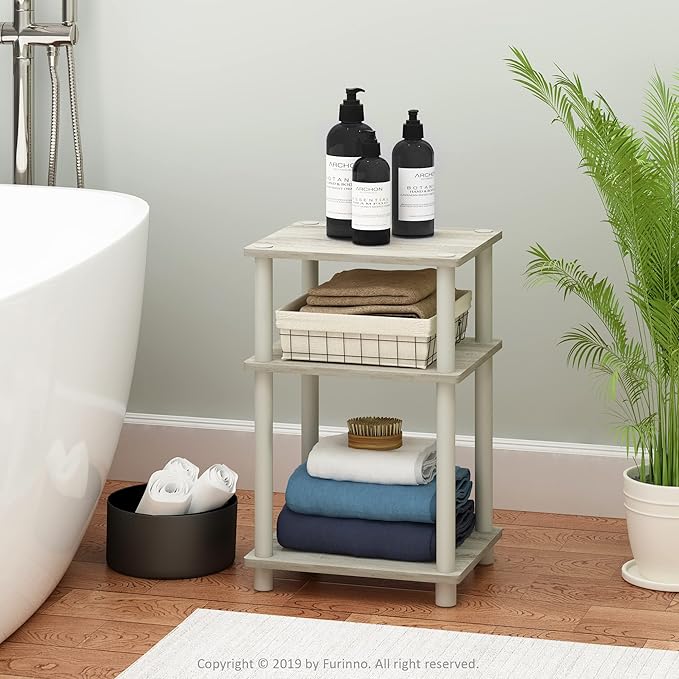 Furinno Just 3-Tier Turn-N-Tube End Table / Side Table / Night Stand / Bedside - Image 2