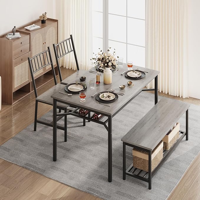 Dining Table Set for 4, Kitchen Table for 4 by SLEKVERSA