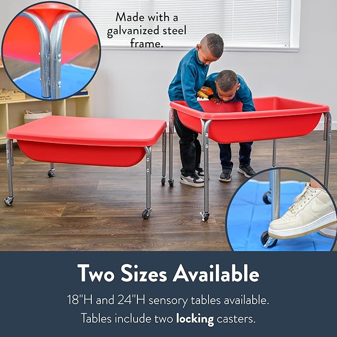 Children's Factory Medium Sensory Table – 18″ Height Table and Lid, Sandbox - Image 7