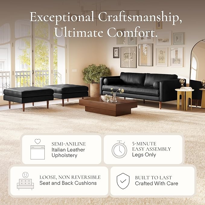 Poly & Bark Napa Leather Couch - Image 5
