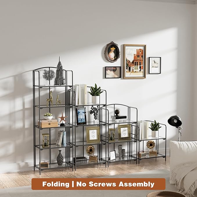 Crofy No Assembly Folding Bookshelf - Image 6