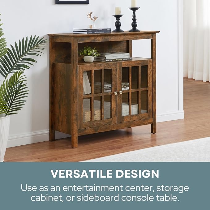 Convenience Concepts Big Sur Highboy Stand 36" Modern Entertainment Center - Image 8
