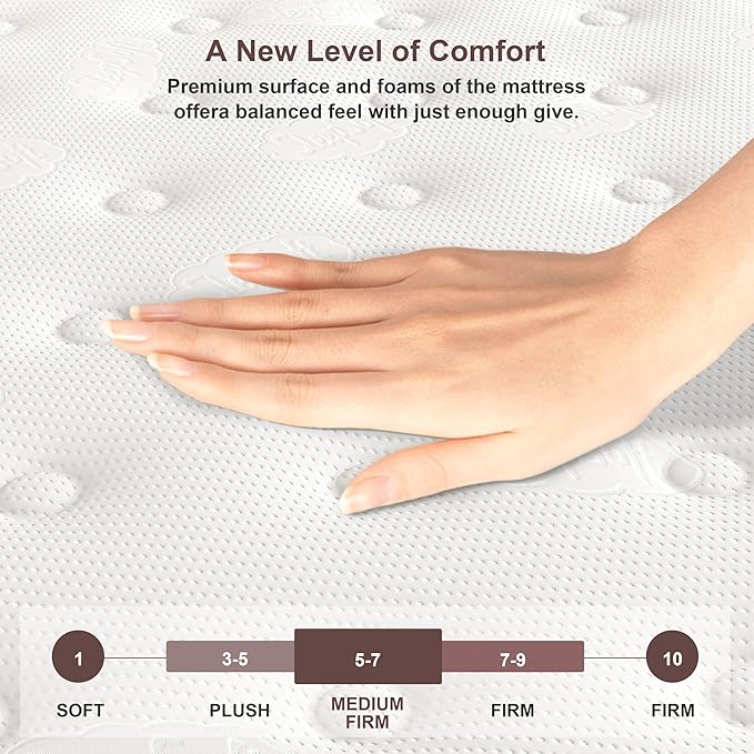 Queen Mattress, 14 Inch Pillow Top Queen Size Mattress – Plush Comfort - Image 3