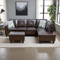 Couches for Living Room Faux Leather L Shaped Couch Comfy 3 Pieces Sectional by LynginsCreativeLife