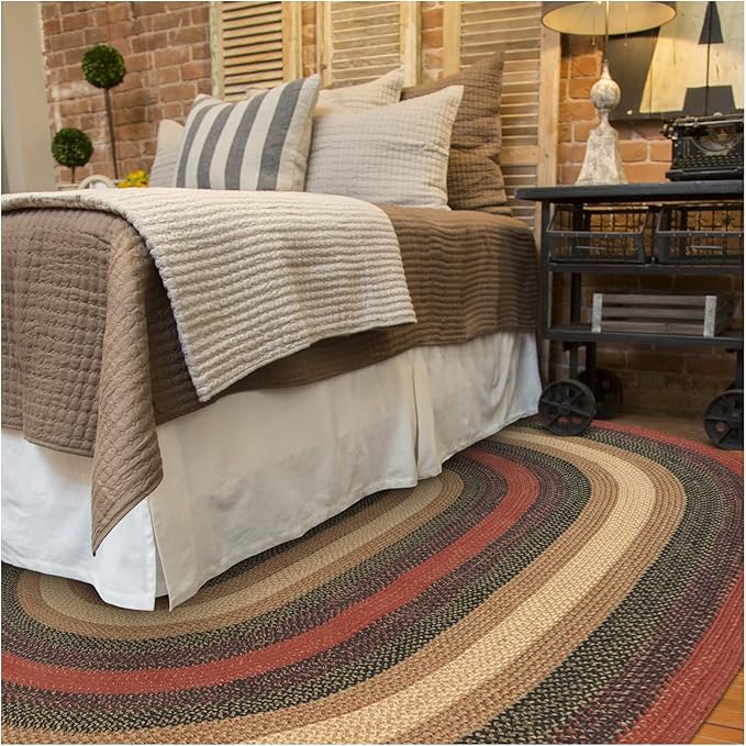 Homespice Highland Multi Color Oval Braided Rug, 8x10' - Image 10