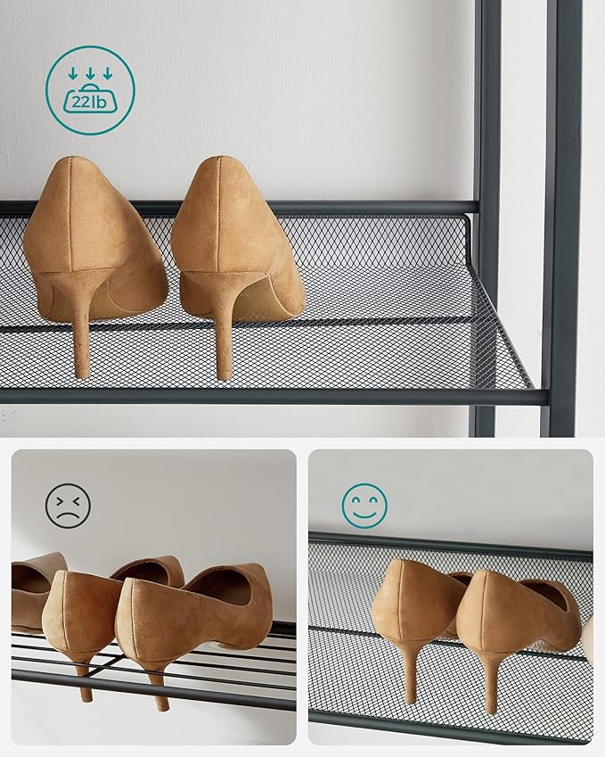 SONGMICS Shoe Rack, 12-Tier Shoe Organizer, Metal Rack - Image 9