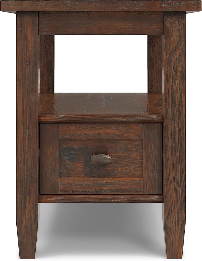 SIMPLIHOME Warm Shaker SOLID WOOD 14 Inch Wide Rectangle Transitional Narrow - Image 5