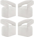 Upholstered Dining Chairs with Casters Modern Barrel Side Armchair with Rollers by Kislot