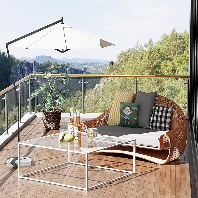 ​​​​​​​​​​​​Glass Coffee Table Square Coffee Table - Image 7