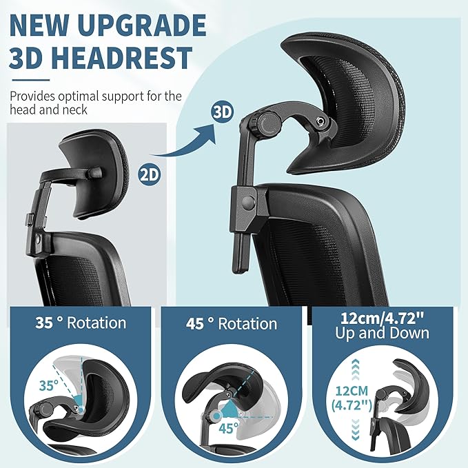 FelixKing Ergonomic Office Chair, Headrest Desk Chair - Image 7