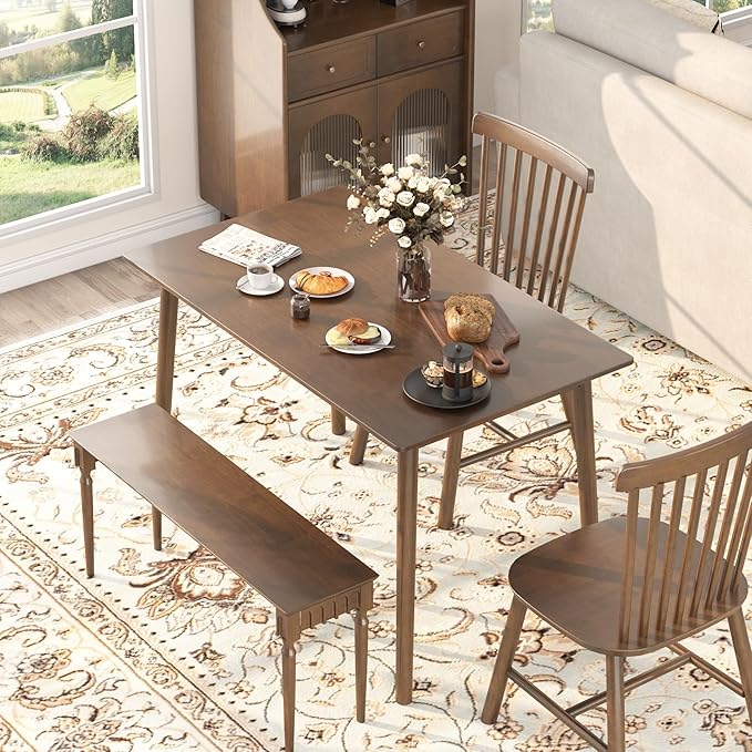 100% Solid Wood Rectangular Dining Table - Image 7