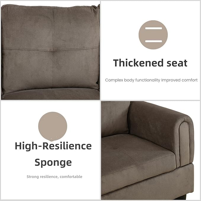 L Shaped Sectional Couches for Living Room, Modern Modular Sectional Sofa - Image 4