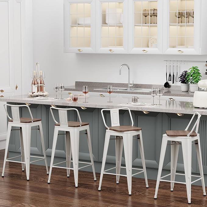 24 Inch Swivel Bar Stools Set of 4 - Image 7
