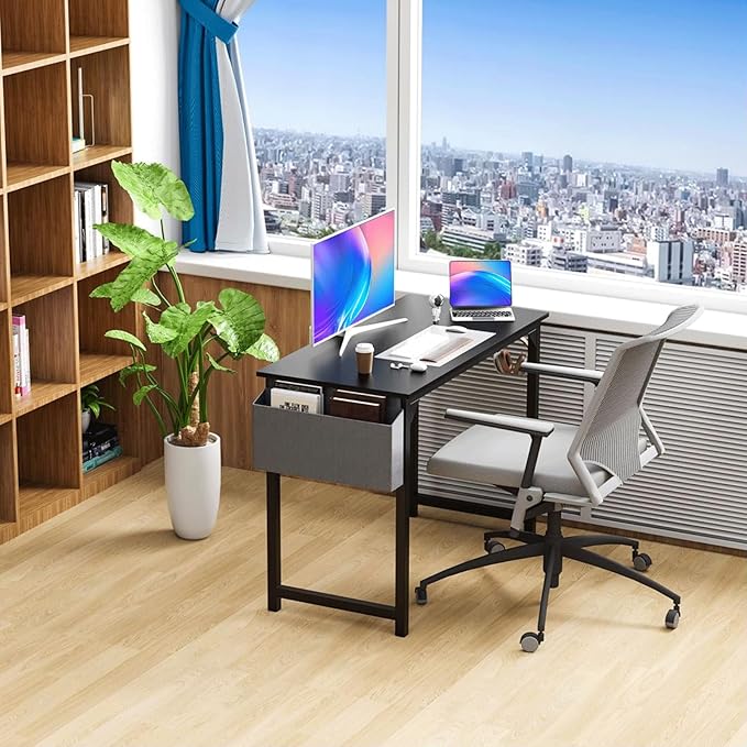 40 Inch Desk Office with Storage, Modern Simple Style Gaming Computer Table - Image 8