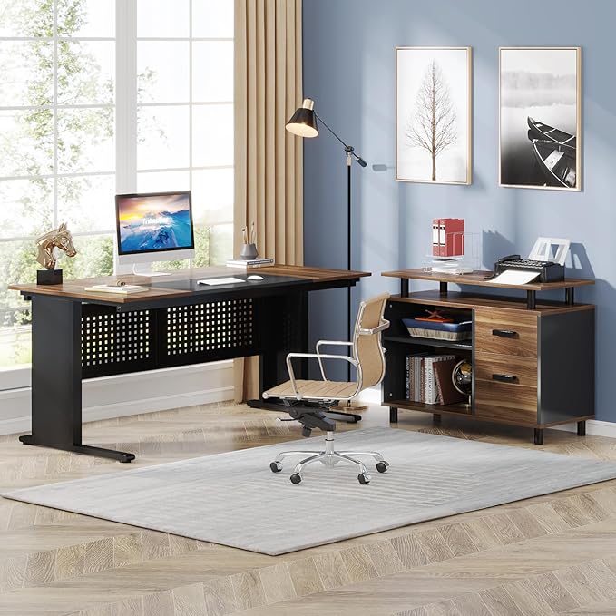 Tribesigns 63 Inch Executive Desk - Image 4