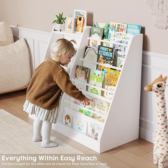 Lkeiyay Kids Bookshelf and Toy Storage, Nursery Bookshelf, Single-Sided Book - Image 2