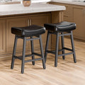 Counter Height Bar Stools Set of 2, 24 Inch Backless BarStools by LONXIUMODERNHOMEFURNISHINGS