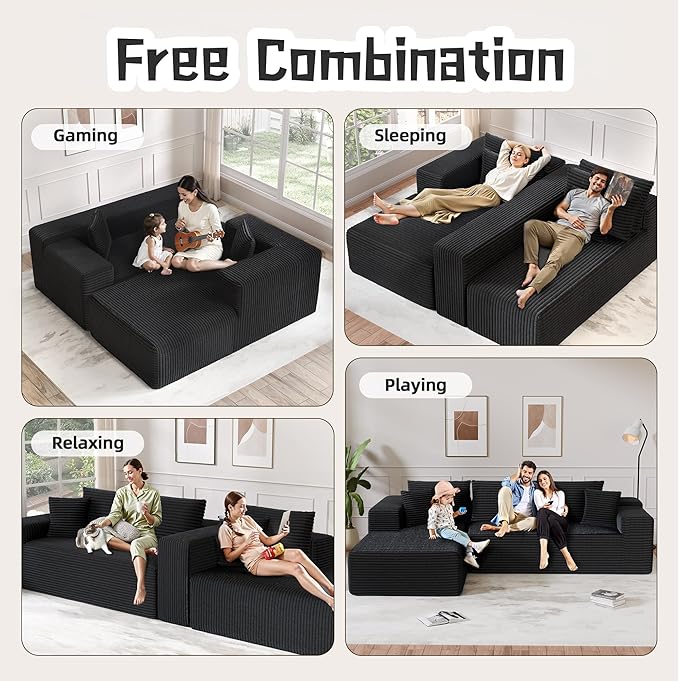 Cloud Sectional Couch, 104”L-Shape Large Oversized Sofa - Image 3