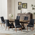 COLAMY Wingback Upholstered Side Dining Room Chairs Set of 6, Fabric Dining by COLAMYINC