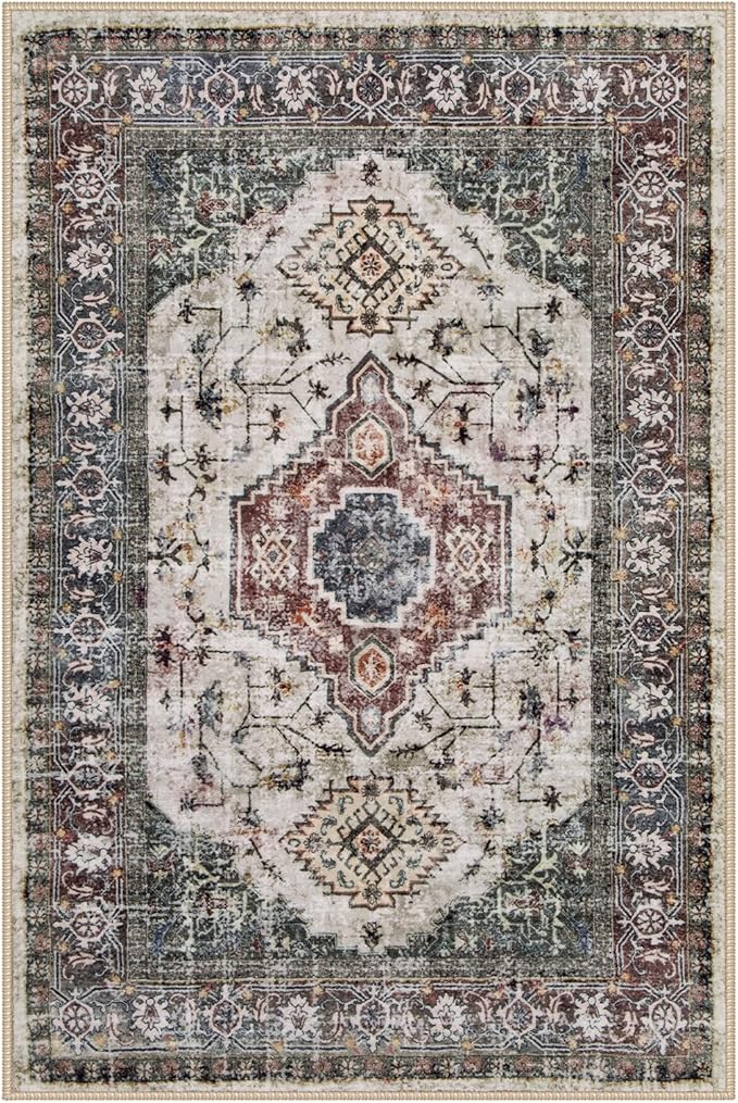 Lahome Oriental Small Rugs for Entryway, 2x3 Rug Non Slip Washable Door Mat - Image 7