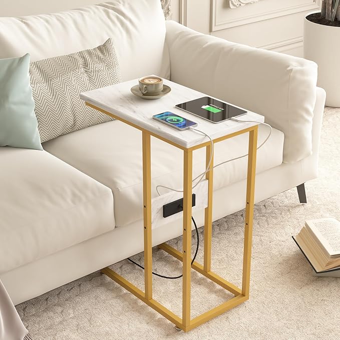 VECELO C Shaped End Side Table - Image 4