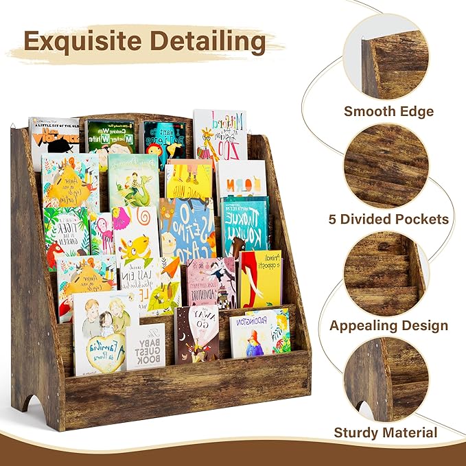 TOETOL 5-Tier Kids Bookshelf - Image 3