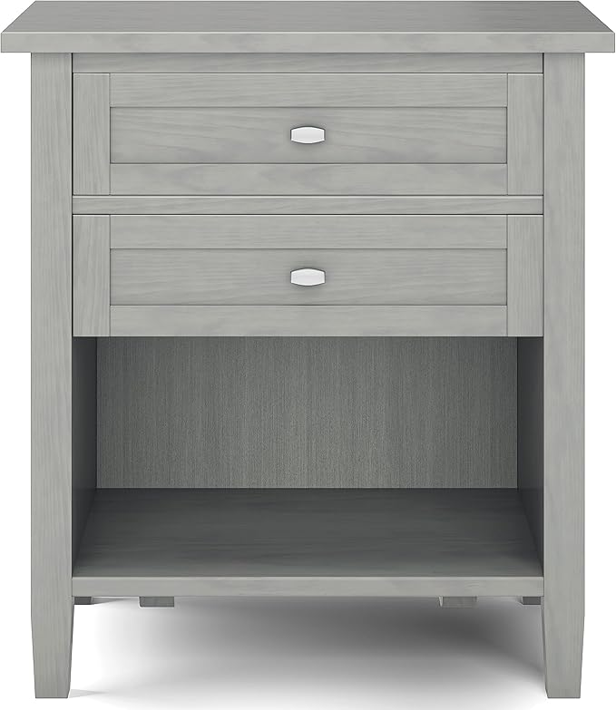 SIMPLIHOME Warm Shaker SOLID WOOD 24 Inch Wide Transitional Bedside Nightstand - Image 5