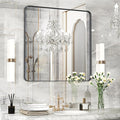 30×30 Black Bathroom Mirror, Rectangular Bathroom Vanity Mirror by FunMemories