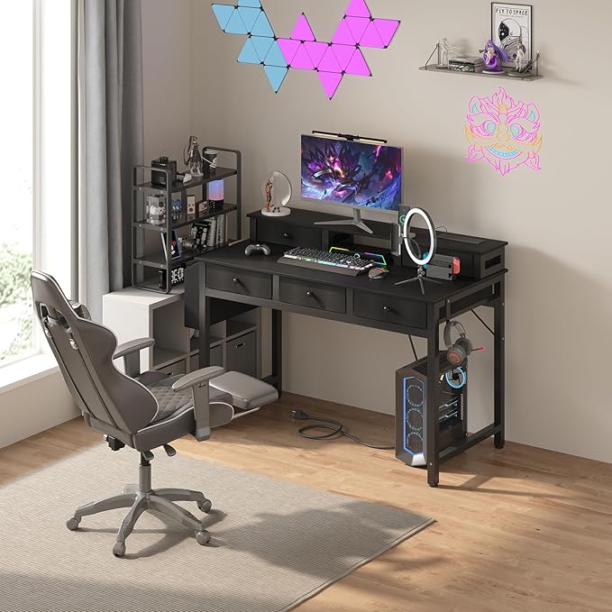 Lufeiya Computer Desk with Drawers - Image 4