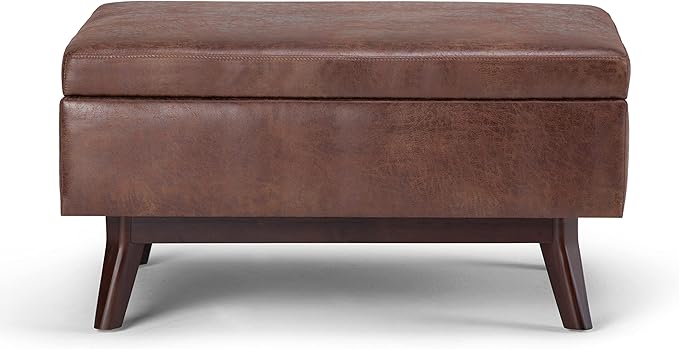 SIMPLIHOME Owen 34 inch Wide Mid Century Modern Rectangle Coffee Table Storage - Image 6