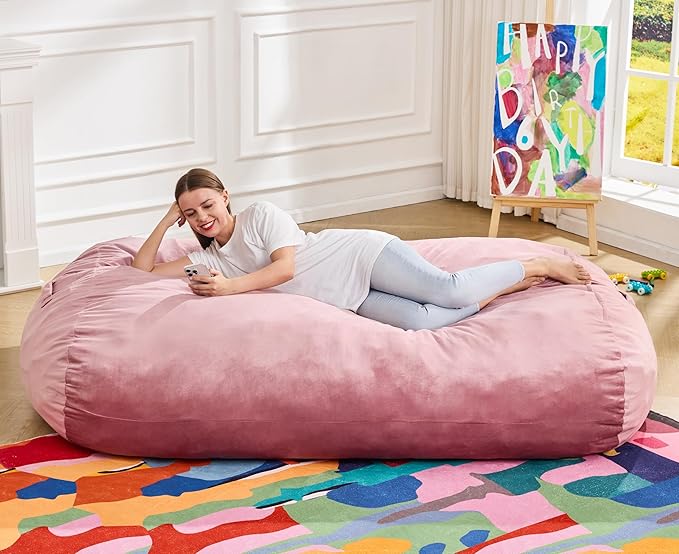 Hobestluk 6FT Bean Bag Chair Large Beanbag Lounger by YourHomeDeservesMore