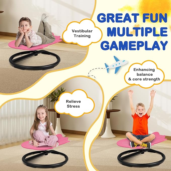 Kids Sensory Swivel Chair, Autism Spinning Chair - Image 2