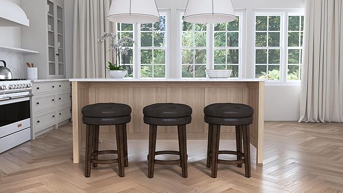 Hillsdale Krauss Backless Swivel Counter Height Stool, Dark Brown - Image 10