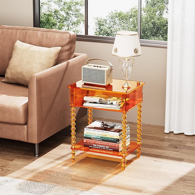 Acrylic Side Table, Nightstand for Living Room - Image 4