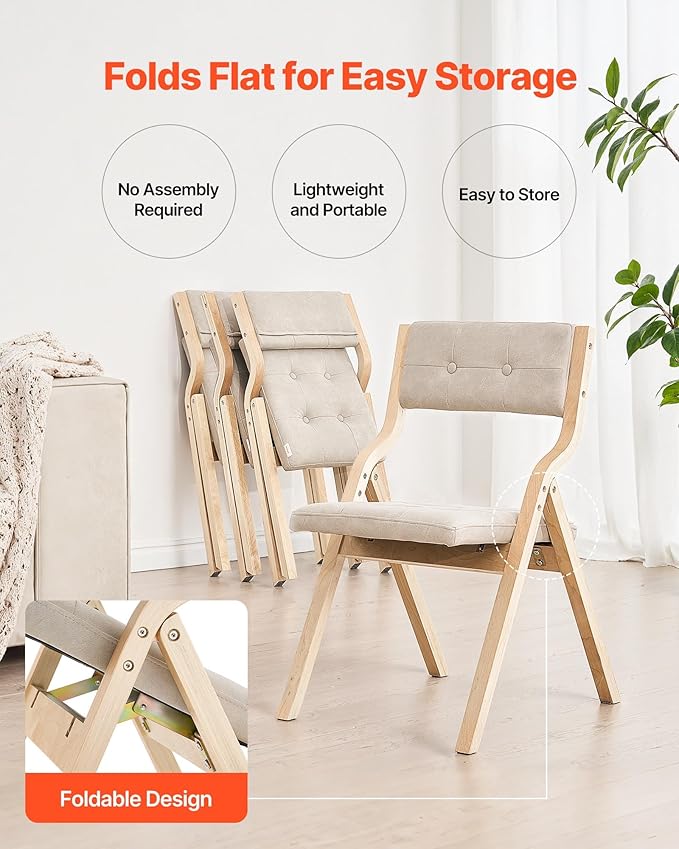 VEVOR Wooden Folding Chairs - Image 4