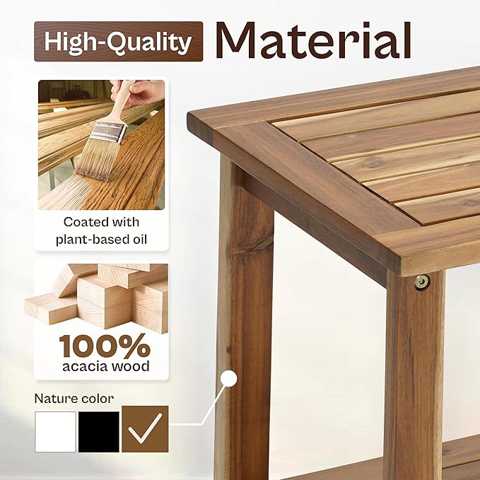Adirondack Side Table – Weather-Resistant Rectangular End Table - Image 3