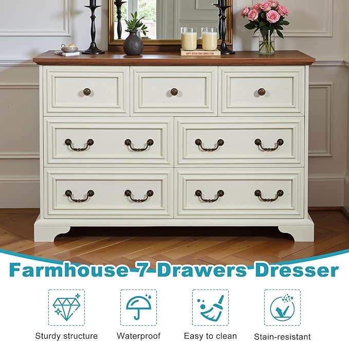 47.2" Farmhouse Sideboard Buffet Cabinet - Image 6
