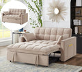 KEIKI Velvet Loveseat Convertible Sofa Bed Sleeper Chair by Unknown